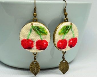 Rote Kirsche Bestickt Ring Garten Liebhaber Geschenk Fur Ihre Etsy