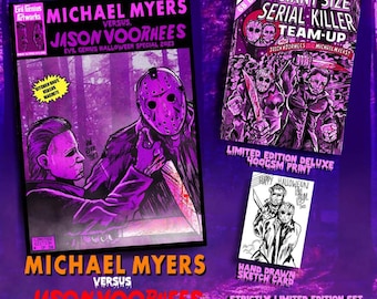 Michael Myers VS Jason Voorhees Limited Edition of 50 Comic And Print Set