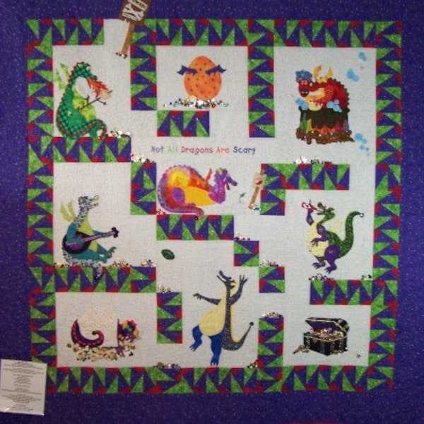 Not All Dragons are Scary - downloadable quilt pattern