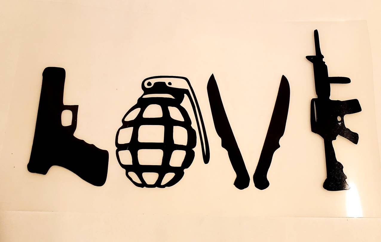 Love Weapon Decal - Etsy