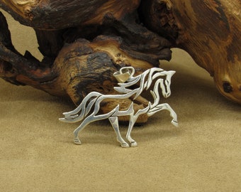 Vintage Sterling Silver Horse Pendant