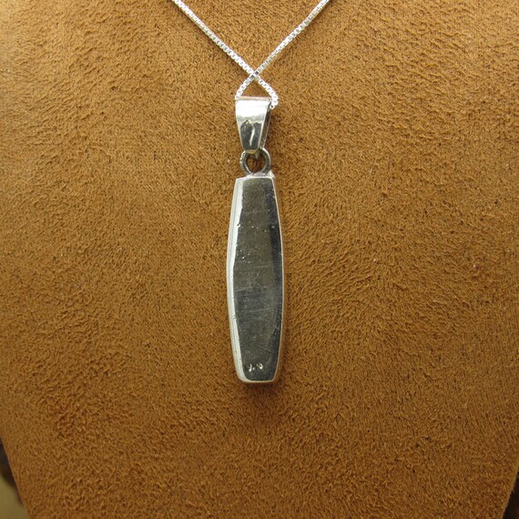 Sterling Silver Mother of Pearl Inlay Necklace - image 5