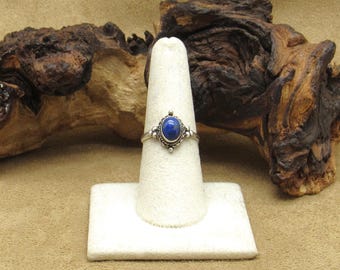 Sterling Silver Lapis Lazuli Ring Size 7