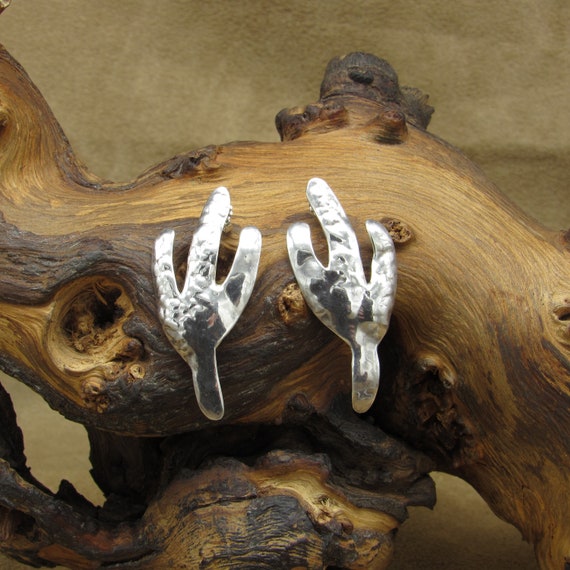 Sterling Silver Saguaro Cactus Earrings