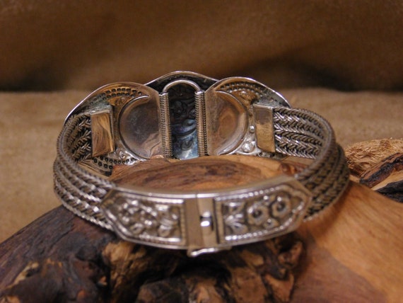 Vintage Sterling Silver Detailed Bracelet - image 3