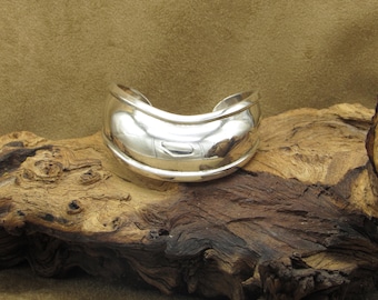 Bracelet-manchette chandail en argent sterling du Mexique