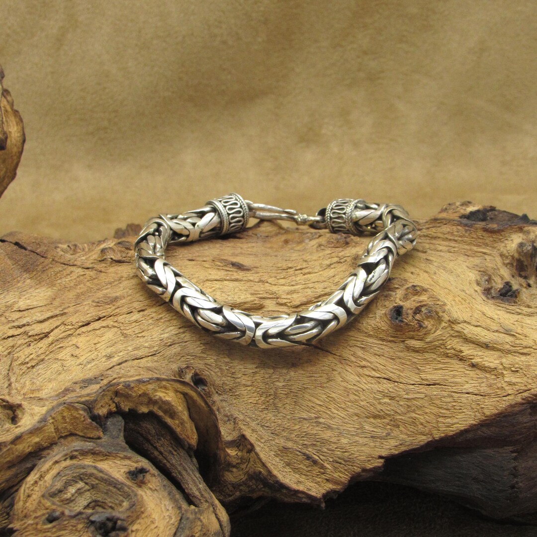 Intricate Sterling Silver Byzantine Chain Bracelet - Etsy