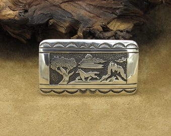 Vintage Tommy Jackson Navajo Lapis Lazuli Sterling Silver  display picture 2