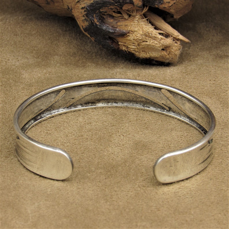 Sterling Silver Cuff Bracelet with Cut Out Design image 4