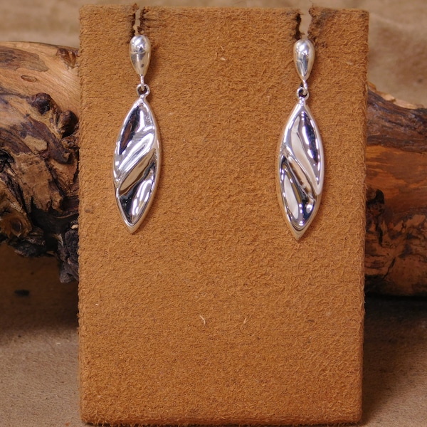 Paw Print Stud Earrings in Sterling Silver