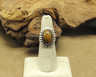Sterling Silver Tigers Eye Ring Size 5.75