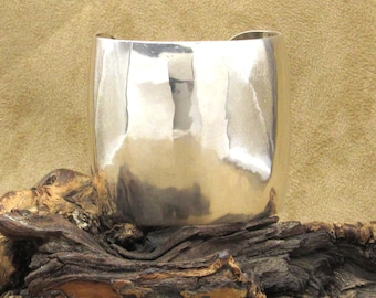 Vintage Sterling Silver Navajo Contemporary Style Cuff Bracelet