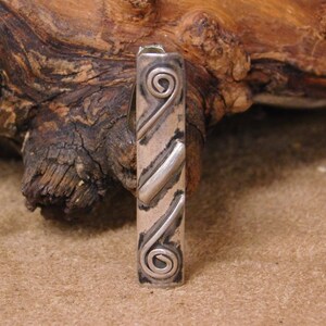 Sterling Silver Patterned Tie Bar