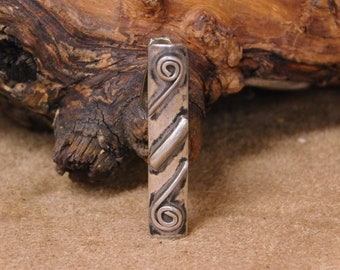 Sterling Silver Patterned Tie Bar