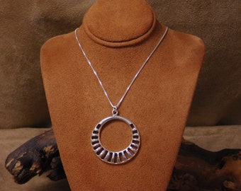 Sterling silver Circle Pendant Necklace