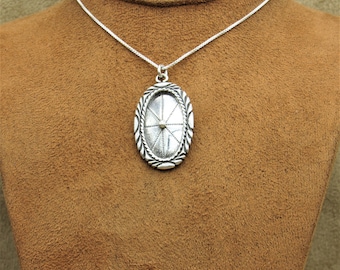 Sterling Silver Southwest Oval Sterling Silver Pendant