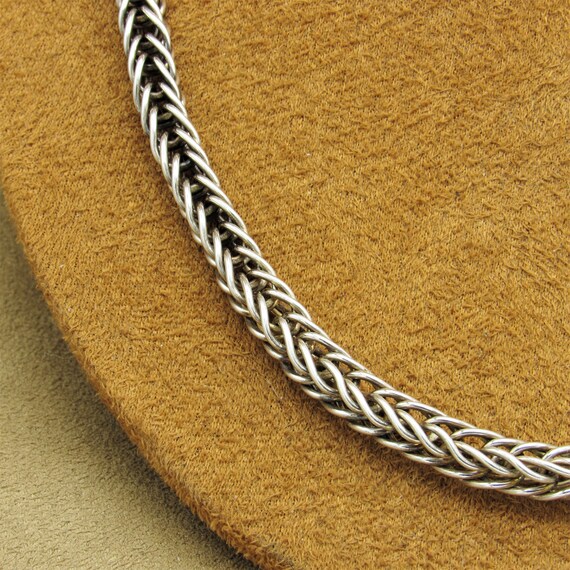 Sterling Silver Handmade Chains Toggle Necklace a… - image 2