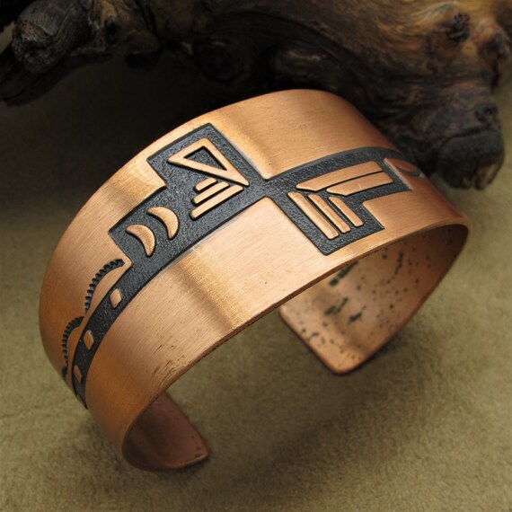 Copper Southwest Cuff Bracelet - image 5