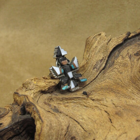 Vintage Zuni  Multi-Color Knifewing Kachina Inlay… - image 5