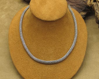 Sterling Silver Round Wheat Chain