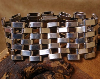 Vintage Sterling Silver Link Bracelet