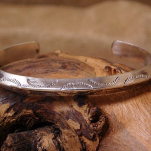 Vintage Stamped Sterling Silver Cuff Bracelet