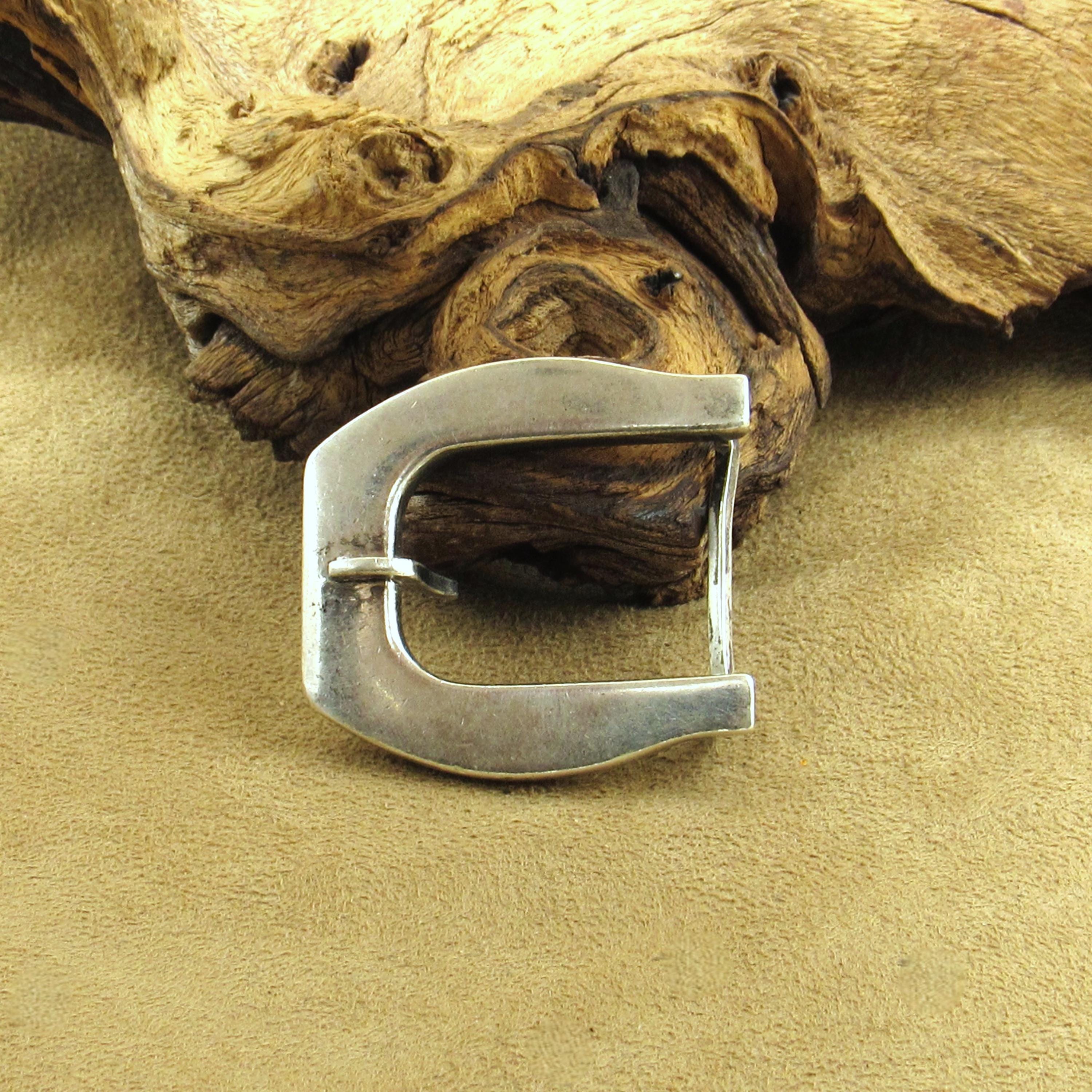 Silver Horseshoe Belt Buckle ?Vintage Vintage 1950s Sterling Silver Horseshoe Western Belt Buckle main image 4