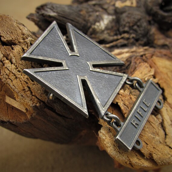 Sterling Silver WWII Rifle Badge - Etsy