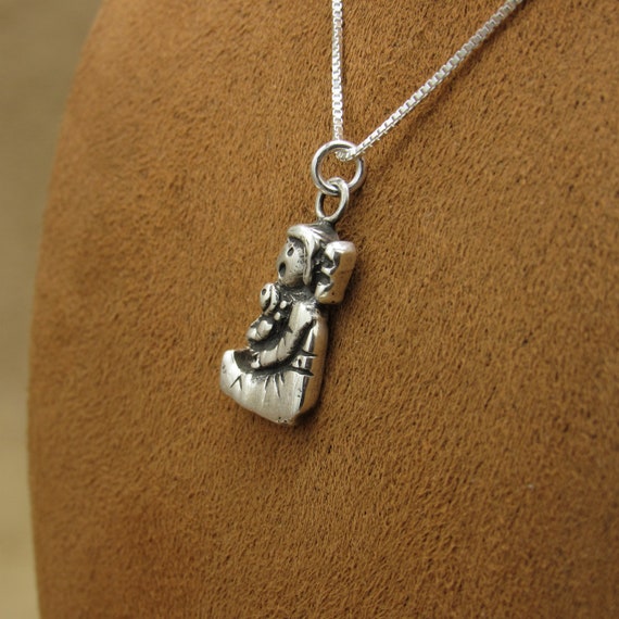 Sterling Silver Story Teller Pendant  and Chain N… - image 3