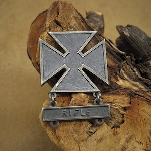 Sterling Silver WWII Rifle Badge