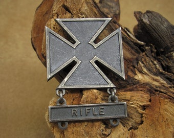 Sterling Silver WWII Rifle Badge - Etsy