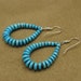 Graduated Turquoise Heshi Loop Wire Dangle Earrings - Etsy