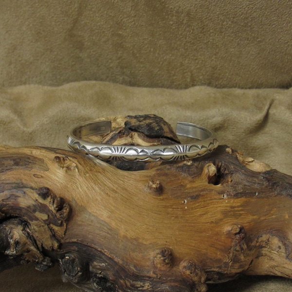 Southwest Sterling Silver Tahe Cuff Bracelet