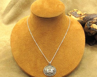 Vintage Sterling Silver Mickey Mouse Disney World Pendant Necklace