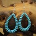 Graduated Turquoise Heshi Loop Wire Dangle Earrings - Etsy