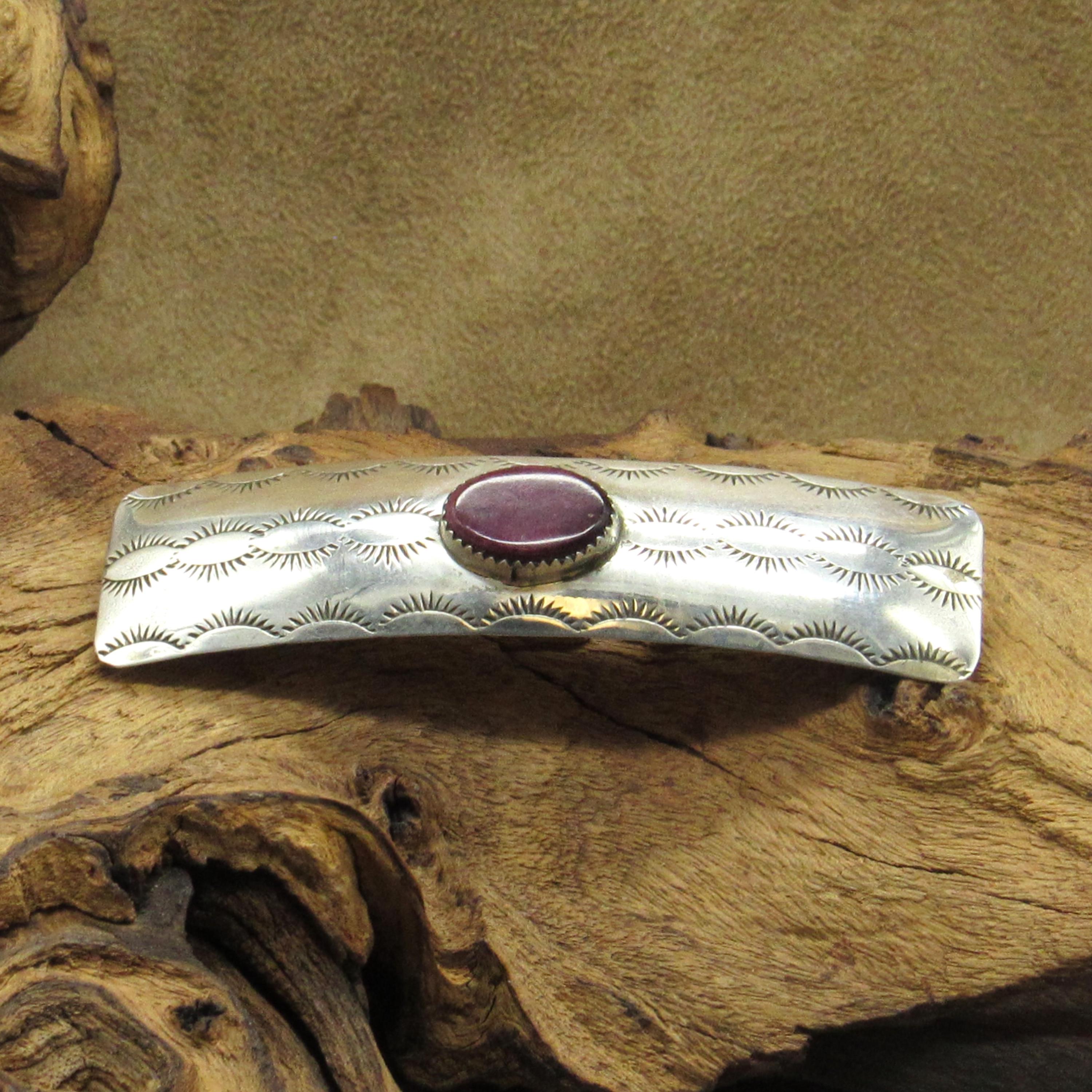Randall Begay Sterling and 12k GF Hair Barrette Navajo Barrette - Etsy main image 3