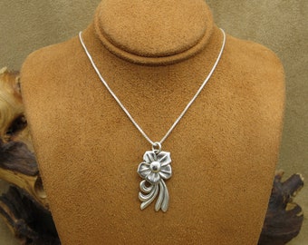 Felixsyc 925 Sterling Silver Crystal Flower Pendant Necklace - Women's Jewelry Gift