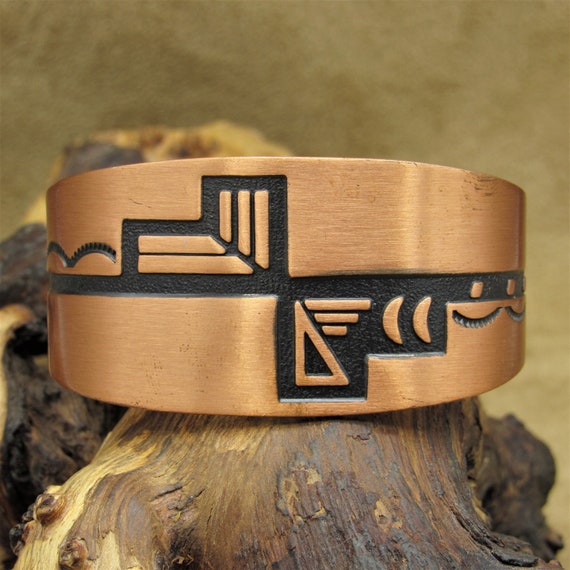 Copper Southwest Cuff Bracelet - image 1