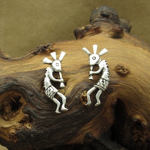 Kokopelli Sterling Silver Post Earrings