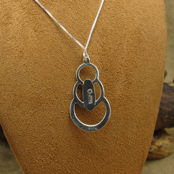 Sterling Silver Malachite Pendant Necklace - image 6