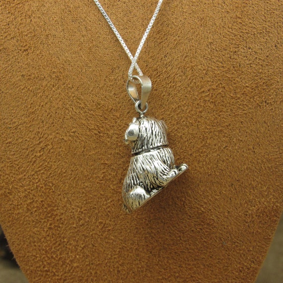 Sterling Silver Whimsical Dog with Moving Body Ne… - image 7
