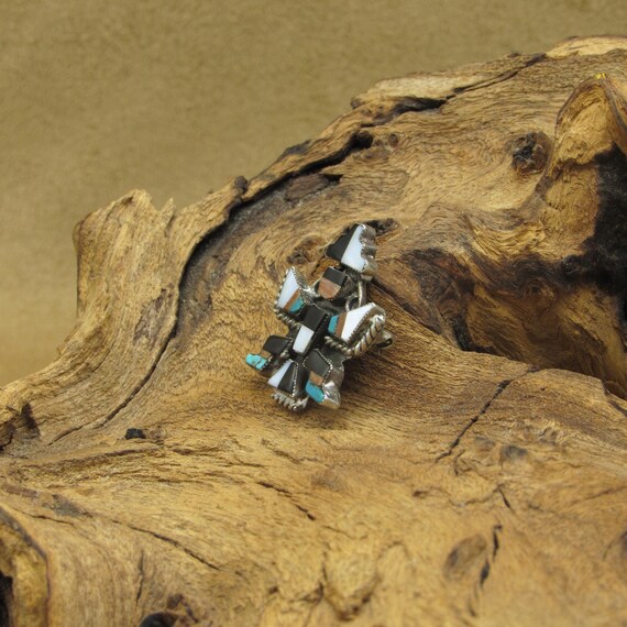 Vintage Zuni  Multi-Color Knifewing Kachina Inlay… - image 4