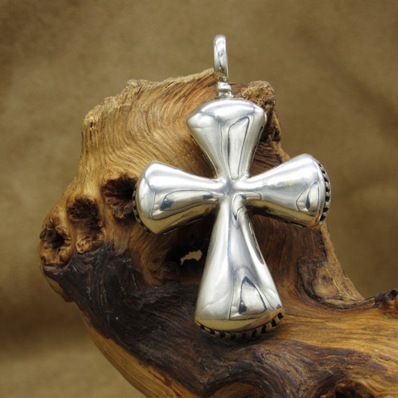 Bold Sterling Silver Cross Pendant