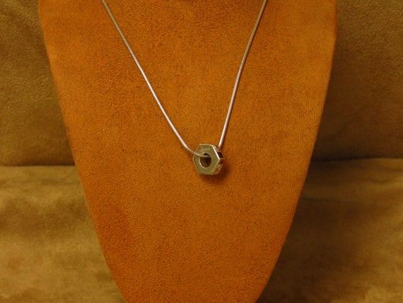 Inlaid Sterling Silver Wheel Pendant Necklace - image 4