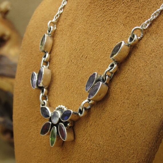 Sterling Silver Moonstone Butterfly Necklace with… - image 4