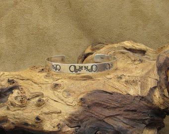 Charming Sterling Silver Lizard Design Cuff Bracelet