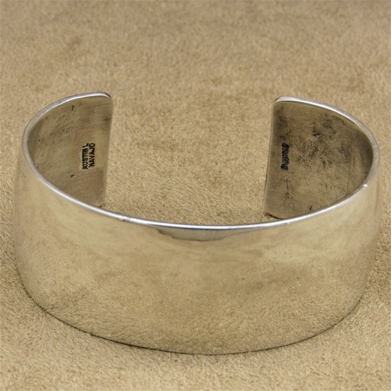 Navajo Sterling Silver Cuff Bracelet Signed Austi… - image 5