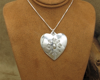 Sterling Silver Heart Pendant on Chain Necklace