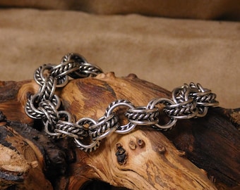 Vintage Sterling Silver Link Bracelet
