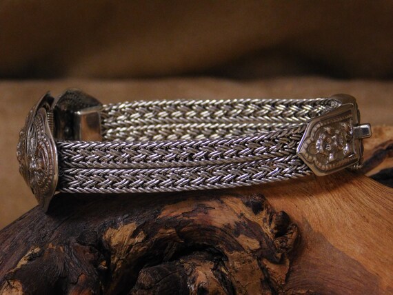 Vintage Sterling Silver Detailed Bracelet - image 5